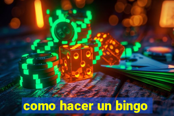 como hacer un bingo