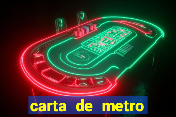 carta de metro para namorado