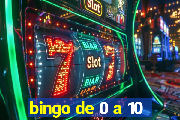 bingo de 0 a 10