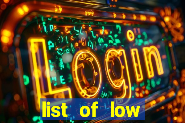 list of low variance slot machines