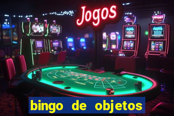 bingo de objetos para imprimir