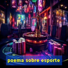 poema sobre esporte