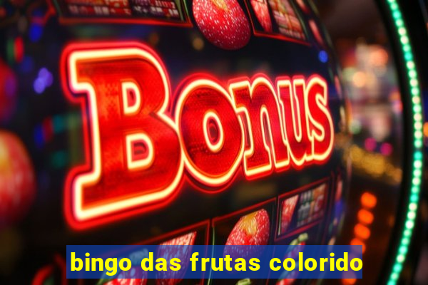 bingo das frutas colorido