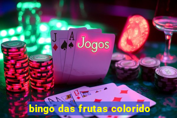 bingo das frutas colorido