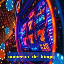 numeros de bingo del 1 al 75