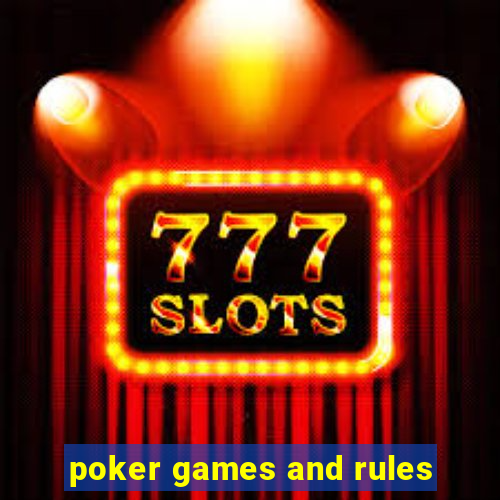 poker games and rules