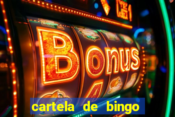 cartela de bingo com letras