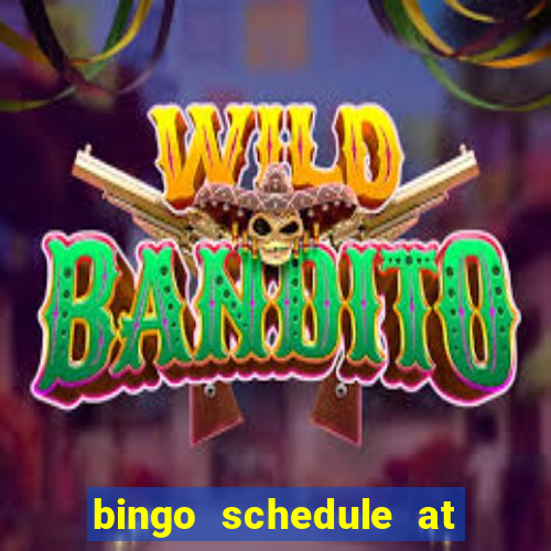 bingo schedule at mohegan sun