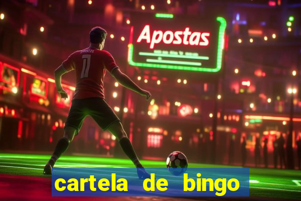 cartela de bingo de letras