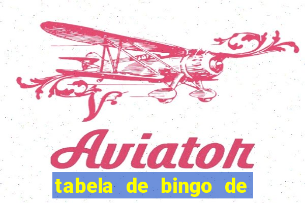 tabela de bingo de 1 a 100