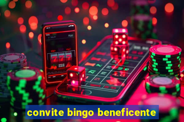 convite bingo beneficente