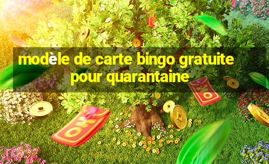 modèle de carte bingo gratuite pour quarantaine