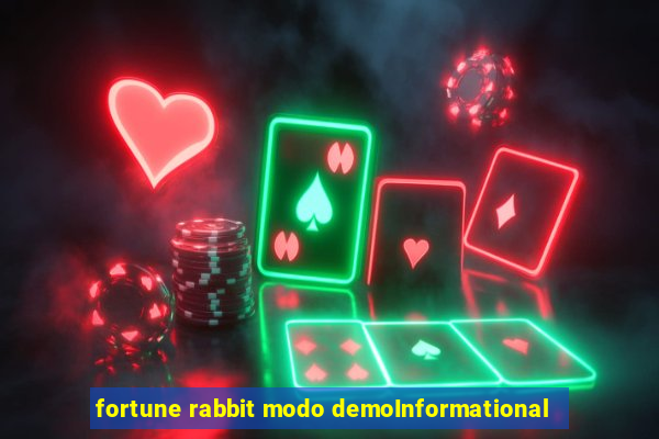 fortune rabbit modo demoInformational