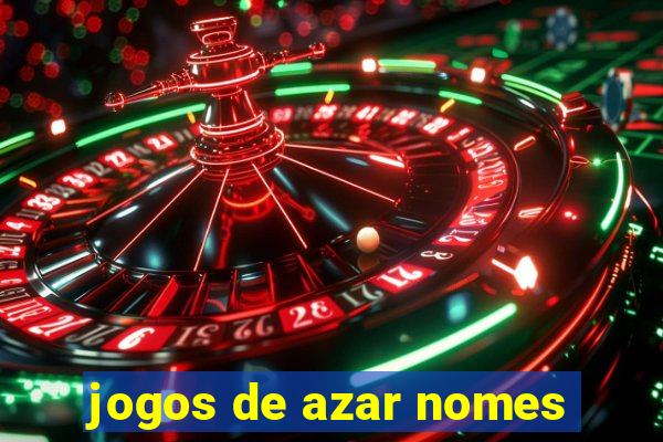 jogos de azar nomes