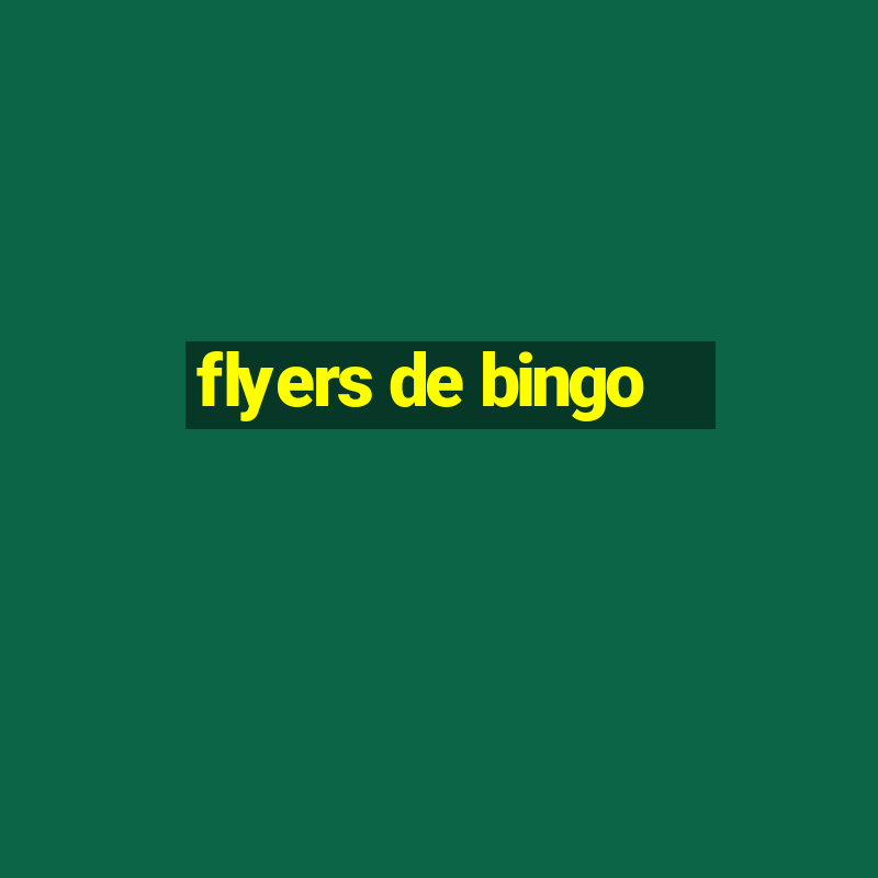 flyers de bingo