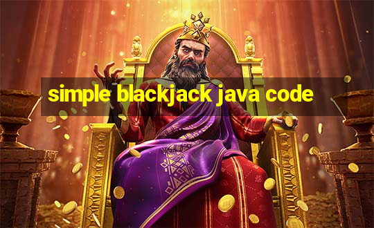 simple blackjack java code