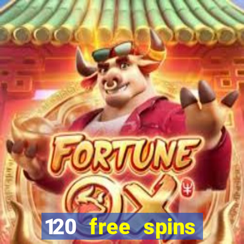 120 free spins online casino promotion