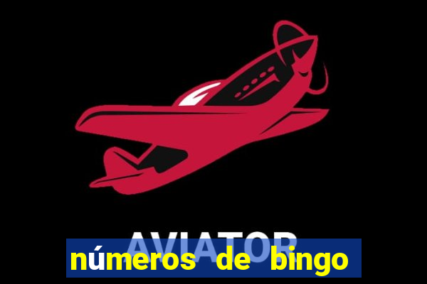 números de bingo de 1 a 75