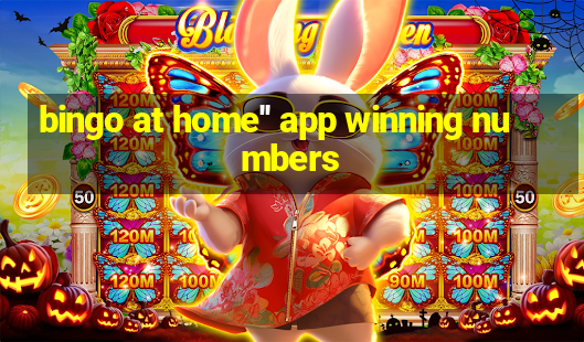 bingo at home'' app winning numbers