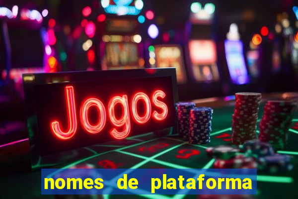 nomes de plataforma de jogos do tigre