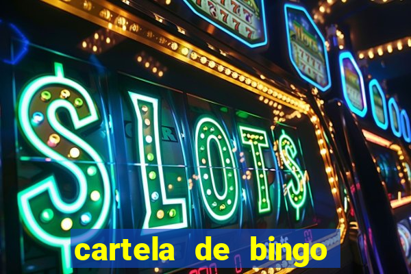 cartela de bingo para chá de bebê