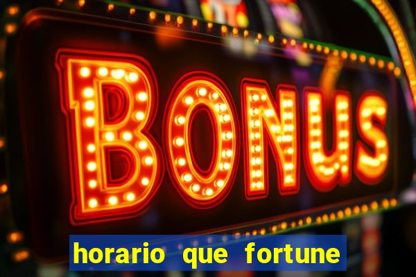 horario que fortune tiger paga