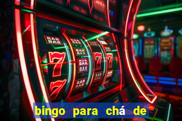 bingo para chá de bebê para imprimir grátis