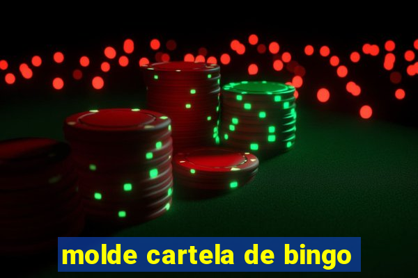 molde cartela de bingo