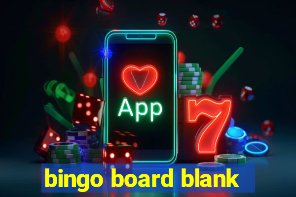 bingo board blank