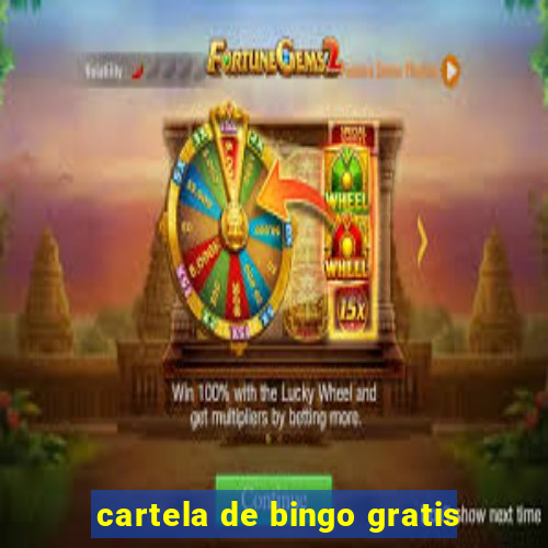 cartela de bingo gratis