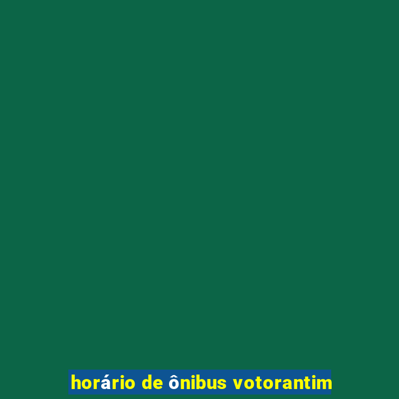 horário de ônibus votorantim