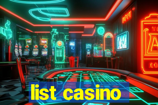 list casino