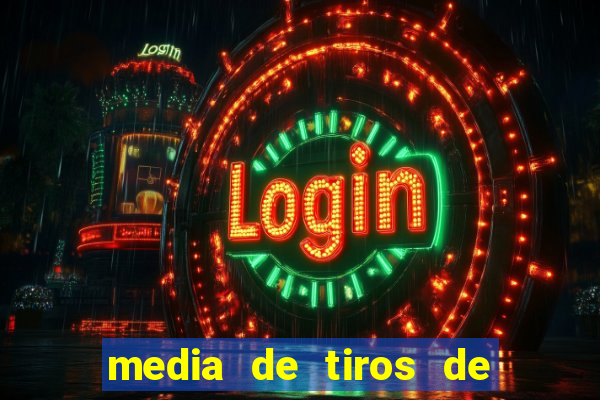 media de tiros de meta por jogo