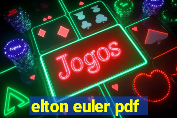 elton euler pdf