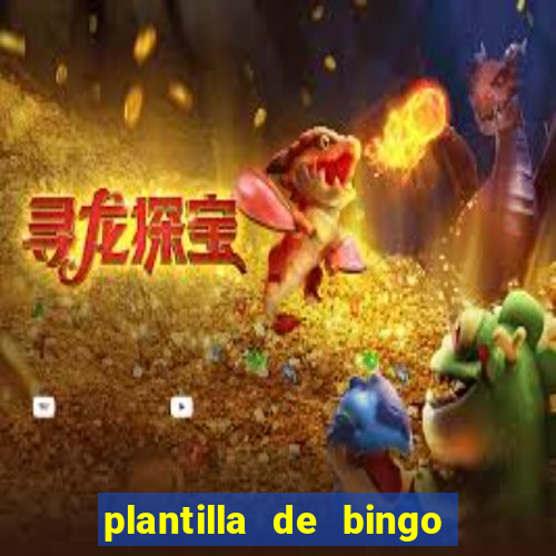 plantilla de bingo para editar