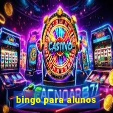 bingo para alunos