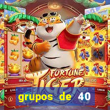 grupos de 40 dezenas da quina