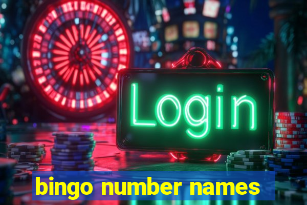 bingo number names