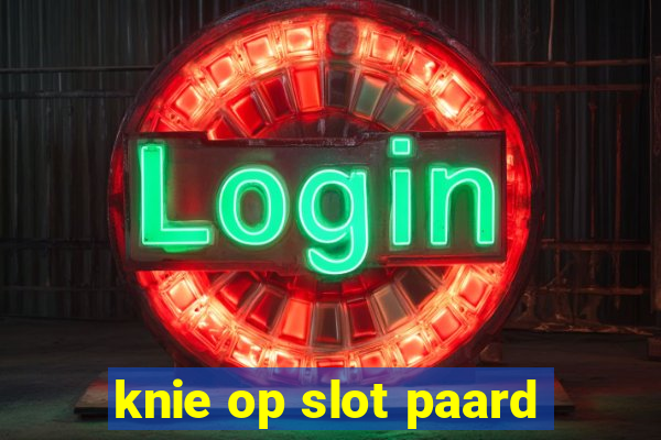 knie op slot paard