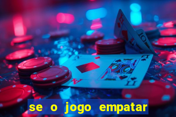 se o jogo empatar hoje quem ganha