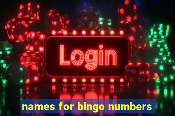 names for bingo numbers