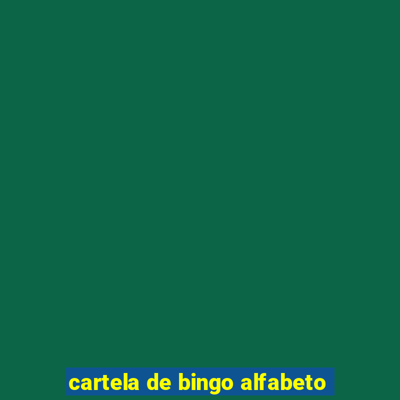 cartela de bingo alfabeto