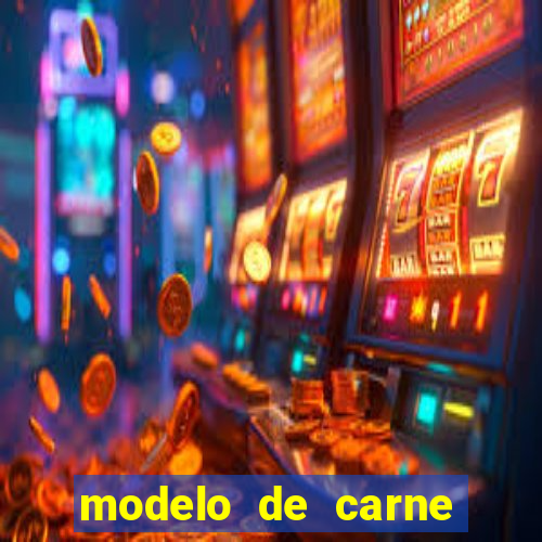 modelo de carne para pagamento