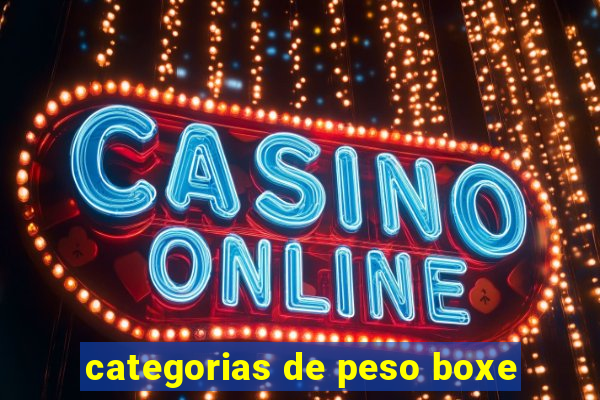 categorias de peso boxe