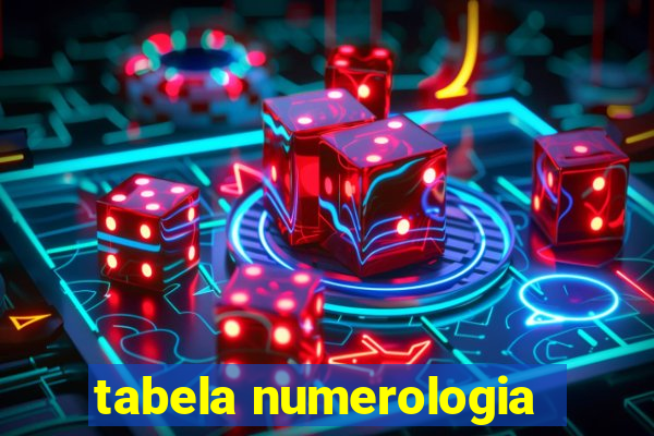 tabela numerologia