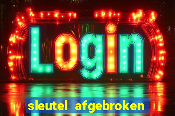 sleutel afgebroken in slot kast