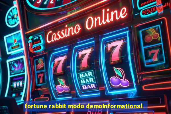 fortune rabbit modo demoInformational