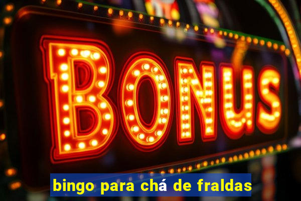 bingo para chá de fraldas