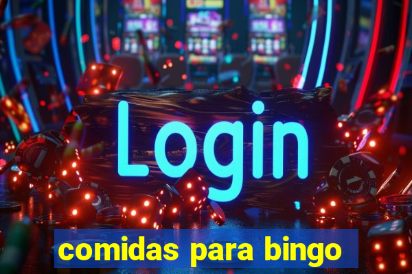 comidas para bingo