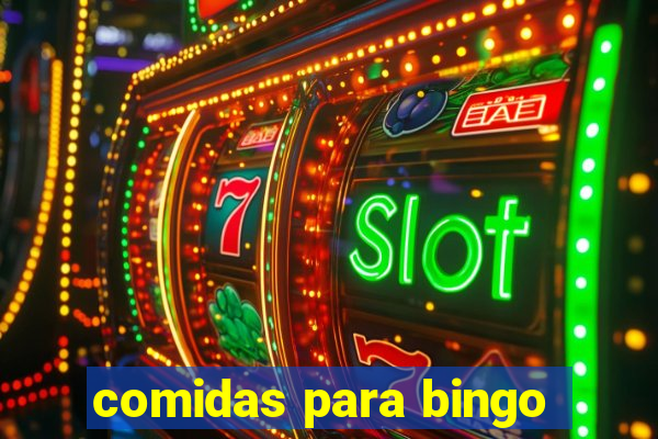 comidas para bingo